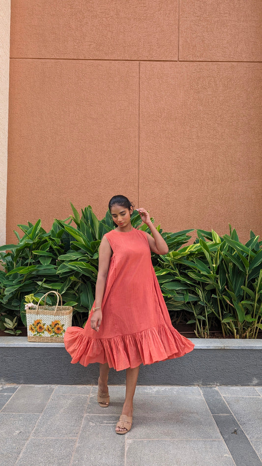 Rust Orange Dress