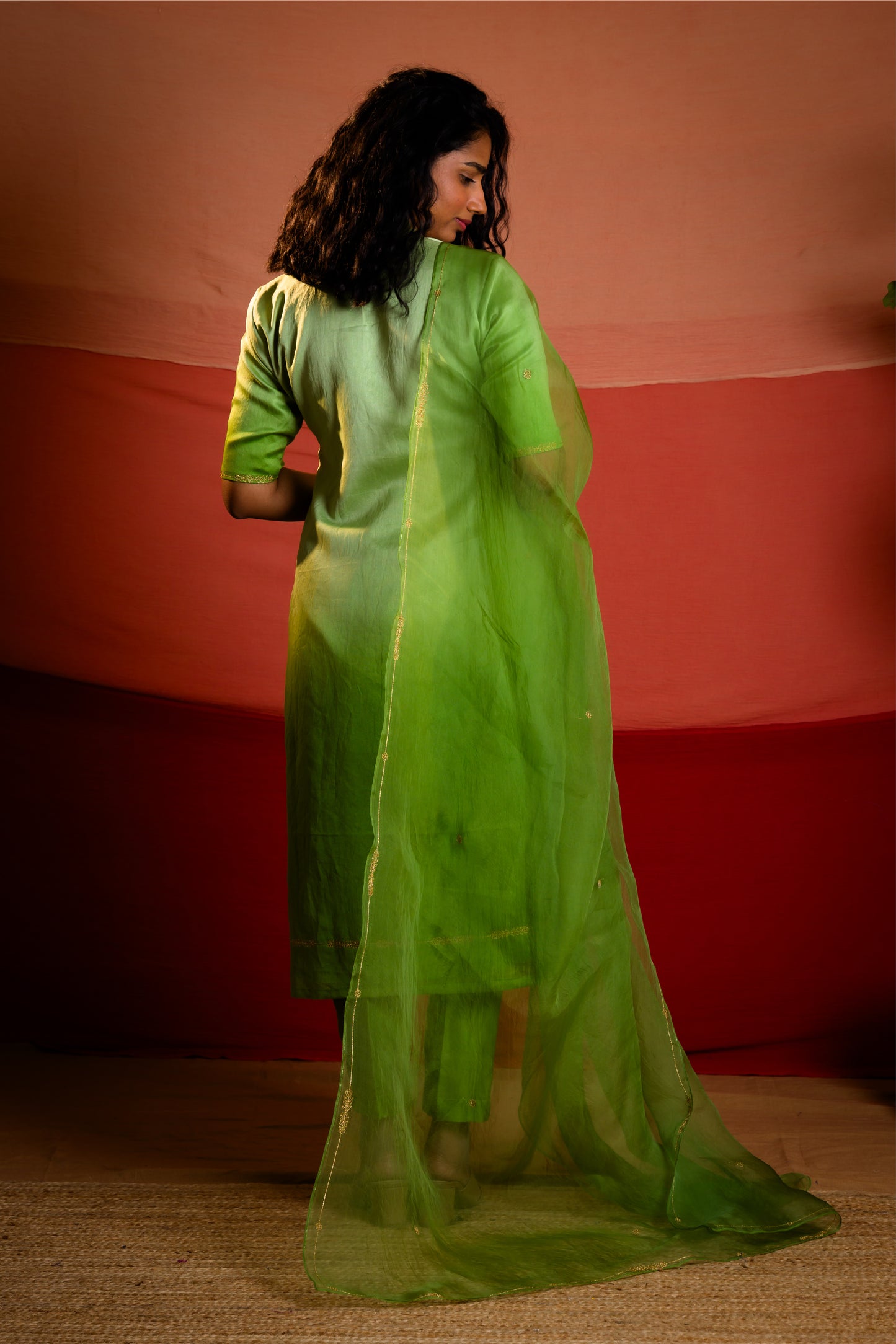 Green Kurti Set