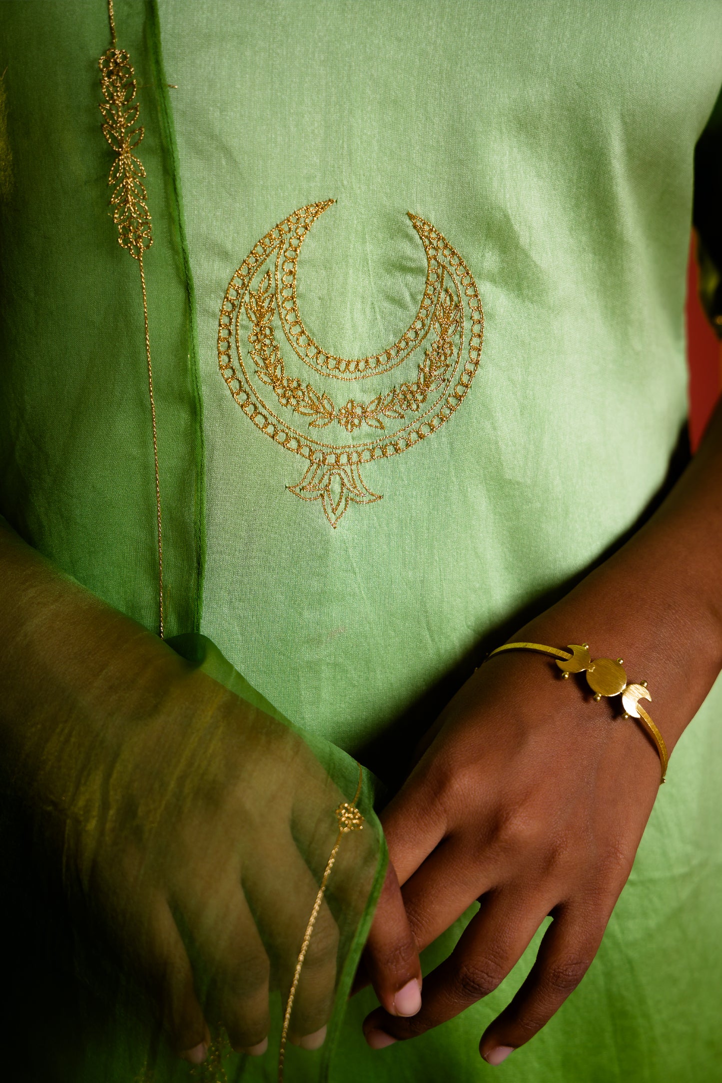 Green Kurti Set