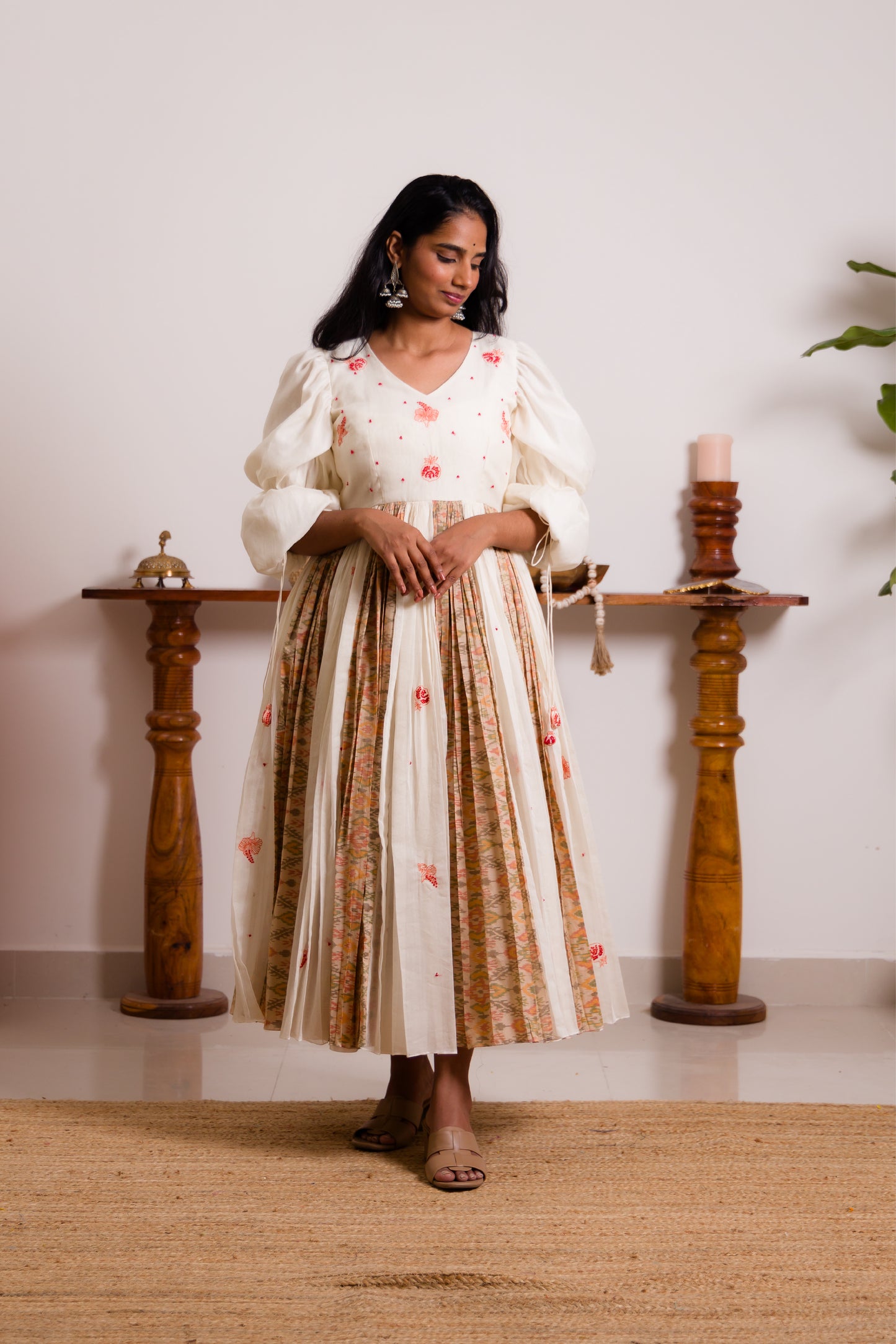 Anaar Ikat Panel Dress